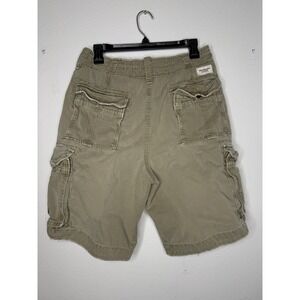 Mens Abercrombie & Fitch Cargo Shorts Sz 30 Olive Khaki‎ Y2K Hiking Distressed